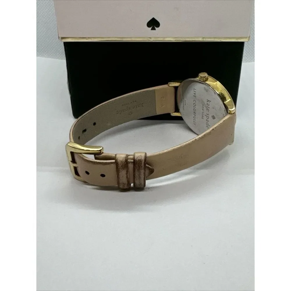 Kate Spade New York Metro 0073 Women's Beige Leather Analog Quartz Watch JNA157